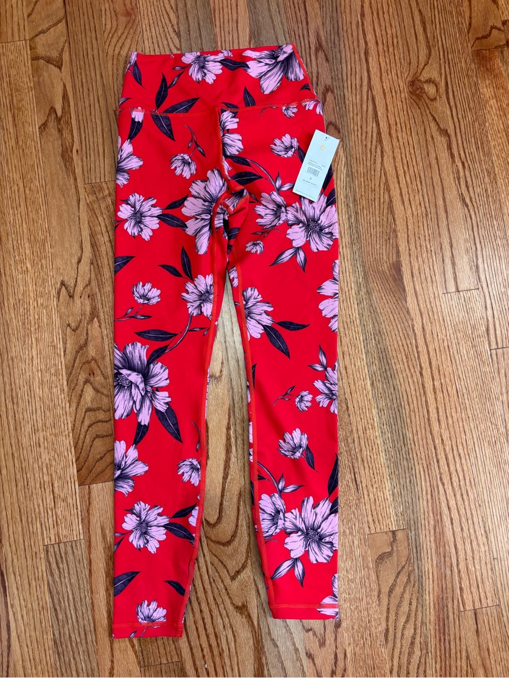 NWT Spiritual Gangster Perfect High Waist Crimson Floral Leggings Size S Yoga